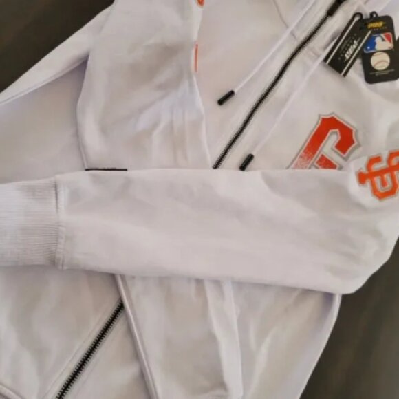 NWT Pro Standard MLB San Francisco Giant Men's Zip Up Hoodie White Official - Picture 5 of 16